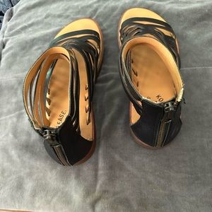 Kork Ease Gladiators sz9/40.5 black leather